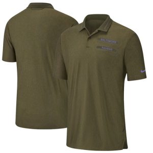 Baltimore Captivating Ravens Salute to Service Sideline Polo Olive