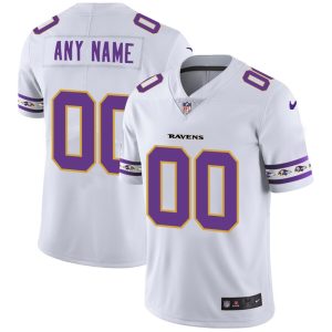Baltimore Notable Ravens Custom White Team Logo Vapor Limited NFL Jersey