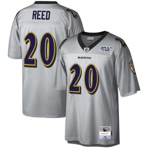 Baltimore Ravens #20 Ed Reed Mitchell & Ness NFL 100 Impressive Retired Player Platinum Jersey