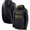 Baltimore Ravens 2020 Salute to Service Sideline Luxurious Performance Pullover Hoodie Black