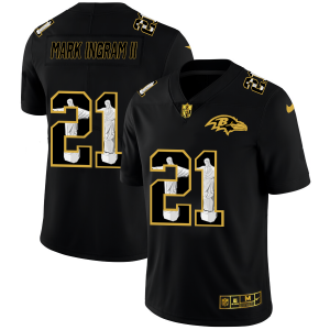 Baltimore Ravens #21 Mark Ingram II Men's Carbon Black Vapor Marvelous Cristo Redentor Limited NFL Jersey