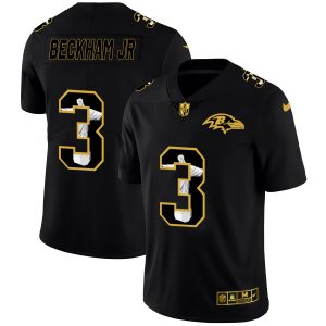 Baltimore Ravens #3 Odell Beckham Jr. Carbon Impressive Black Vapor Cristo Redentor Limited NFL Jersey