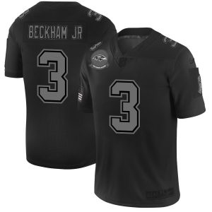 Baltimore Ravens #3 Odell Beckham Jr. Men's Black 2019 Salute to Service Limited Stitched NFL Amazing Jersey