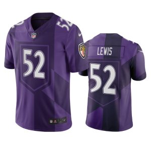 Baltimore Ravens #52 Ray Lewis Purple Vapor Limited City Sophisticated Edition NFL Jersey