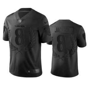 Baltimore Ravens #8 Lamar Jackson Men's Black NFL MVP Limited Edition Jersey Premium - grade