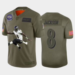 Baltimore Ravens #8 Lamar Jackson Team Premium - grade Hero 4 Vapor Limited NFL Jersey Camo
