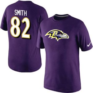 Baltimore Ravens #82 Torrey Smith Name & Phenomenal Number NFL T Shirt Purple