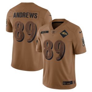 Baltimore Ravens #89 Mark Andrews Men's 2023 Salute To Fantastic Service Limited Jersey Brown