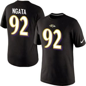 Baltimore Ravens #92 Haloti Ngata Pride Name Glamorous & Number NFL T Shirt Black