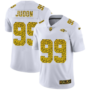 Baltimore Ravens #99 Matthew Judon Men's Flocked Leopard Premium - grade Print Vapor Limited NFL Jersey White