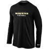 Baltimore Ravens Authentic Elegant Font Long Sleeve T Shirt Black