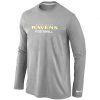 Baltimore Ravens Authentic Font Exceptional Long Sleeve T Shirt Grey
