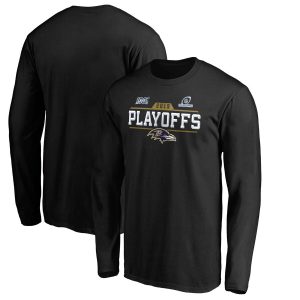 Baltimore Ravens Captivating 2019 NFL Playoffs Bound Chip Shot Long Sleeve T Shirt Black