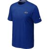 Baltimore Ravens Chest Embroidered Logo Striking T Shirt Blue