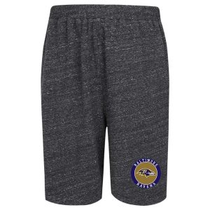 Baltimore Ravens Concepts Sport Pitch Terrific Knit Shorts Charcoal