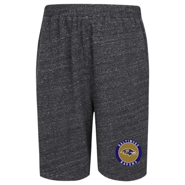 Baltimore Ravens Concepts Sport Pitch Terrific Knit Shorts Charcoal