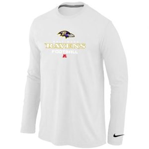 Baltimore Ravens Critical Victory Long Sleeve Stunning T Shirt White