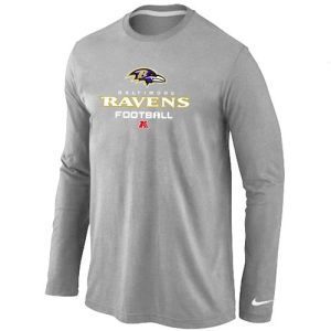 Baltimore Ravens Critical Victory Long Sleeve T Delightful Shirt Grey