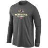 Baltimore Ravens Critical Victory Long Sleeve T Shirt Dark Grey Remarkable