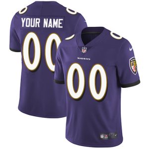 Baltimore Ravens Customized Purple Exceptional Team Color Stitched Vapor Untouchable Limited Youth NFL Jersey