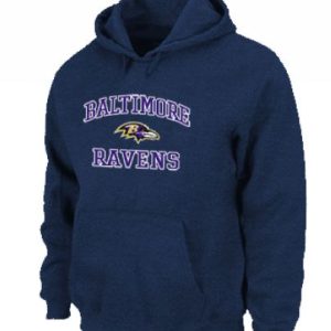 Baltimore Ravens Heart & Soul Pullover Hoodie Dark Blue Premium