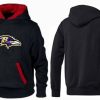 Baltimore Ravens Logo Pullover Hoodie Black & Remarkable Red