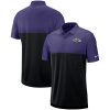 Baltimore Ravens Sideline Early Glamorous Season Performance Polo Purple Black