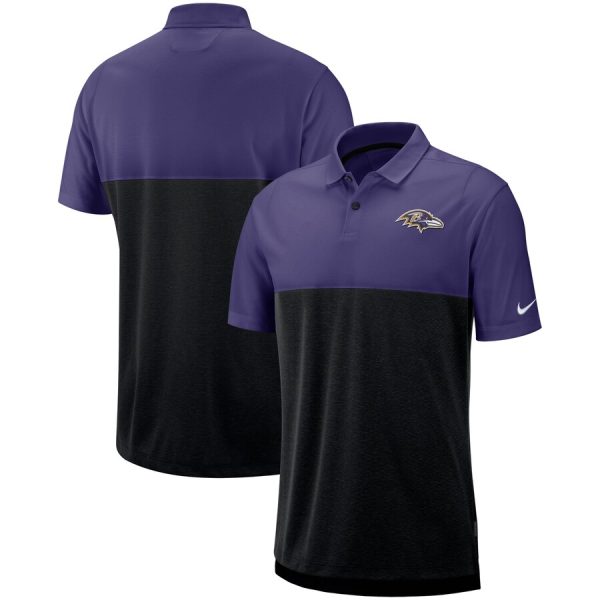 Baltimore Ravens Sideline Early Glamorous Season Performance Polo Purple Black