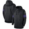Baltimore Ravens Sideline Performance Full Zip Luxurious Hoodie Black