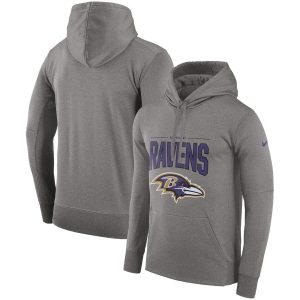 Baltimore Ravens Sideline Property of Performance Pullover Hoodie Gray Sophisticated