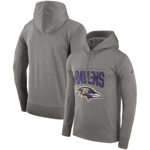 Baltimore Ravens Sideline Property of Performance Pullover Hoodie Gray Sophisticated