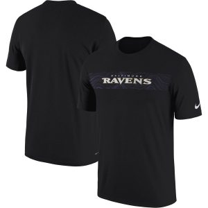 Baltimore Ravens Sideline Seismic Legend Performance Exceptional T Shirt Black