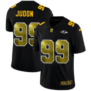 Baltimore Ravens Superb #99 Matthew Judon Men's Black Golden Sequin Vapor Limited NFL Jersey