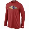 Baltimore Refined Ravens Logo Long Sleeve T Shirt Red