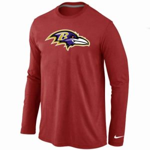 Baltimore Refined Ravens Logo Long Sleeve T Shirt Red