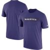 Baltimore Stylish Ravens Sideline Seismic Legend Performance T Shirt Purple