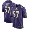 Bart Scott Baltimore Ravens Nike Game Retired Player Exceptional Jersey Purple