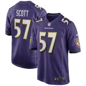 Bart Scott Baltimore Ravens Nike Game Retired Player Exceptional Jersey Purple