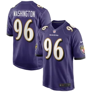 Broderick Washington Impressive Baltimore Ravens Nike Game Player Jersey Purple