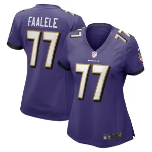Daniel Faalele Baltimore Ravens Nike Women's Player Refined Game Jersey Purple