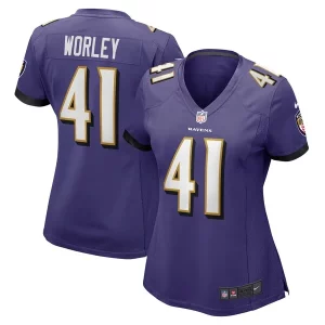 Daryl Top - notch Worley Baltimore Ravens Nike Women's Game Player Jersey Purple