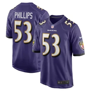 Del'Shawn Phillips Baltimore Ravens Stunning Nike Game Player Jersey Purple