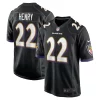 Derrick Henry Striking Baltimore Ravens Nike Alternate Game Jersey Black