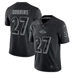 J.K. Dobbins Baltimore Ravens Nike RFLCTV Limited Jersey Black Captivating