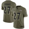 J.K. Luxurious Dobbins Baltimore Ravens Nike 2022 Salute To Service Limited Jersey Olive