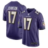 Josh Johnson Baltimore Ravens Nike Team Game Jersey Superb Purple