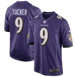 Justin Tucker Baltimore Ravens Nike High - quality Game Jersey Purple