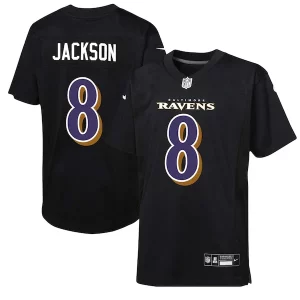 Lamar Jackson Baltimore Ravens Nike Youth Fashion Game Jersey Black Notable