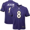 Lamar Jackson Baltimore Marvelous Ravens Nike Youth Game Jersey Purple