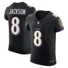 Lamar Jackson Baltimore Ravens Nike Alternate Vapor F.U.S.E. Elite Jersey Black Outstanding
